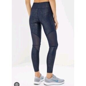 Nike Women’s Mesh Power Victory Tight Leggings - Midnight Blue Sparkle - Small S